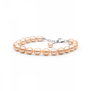 Gaura Pearls Édesvízi gyöngy Karkötő Ródiumozott 925 Ezüsttel