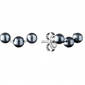 Gaura Pearls Ródiumozott 925 Ezüst Fülbevaló 3 Édesvízi gyönggyel