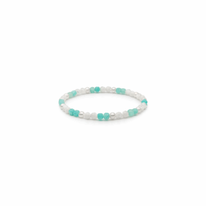Gaura Pearls Édesvízi Kagylógyöngy, Kagylógyöngyház, Amazonit Karkötő
