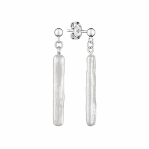 Gaura Pearls Édesvízi Biwa Gyöngy Fülbevaló Ródiumozott 925 Ezüsttel