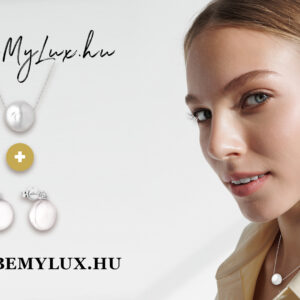 Gaura Pearls Édesvízi Barokk Gyöngy Nyaklánc + Fülbevaló szett Ródiumozott 925 Ezüsttel