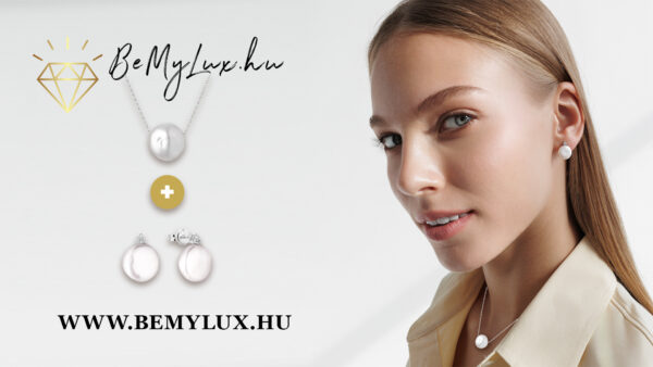 Gaura Pearls Édesvízi Barokk Gyöngy Nyaklánc + Fülbevaló szett Ródiumozott 925 Ezüsttel