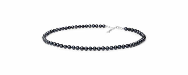 Gaura Pearls Sötétkék Édesvízi Gyöngysor Nyaklánc Ródiumozott 925 Ezüsttel