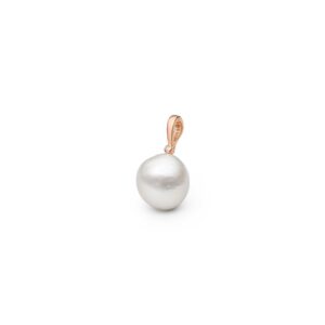 Gaura Pearls Édesvízi Edison Gyöngy Medál Cirkónia Kristállyal 14K Rose Gold bevonatú 925 Ezüsttel