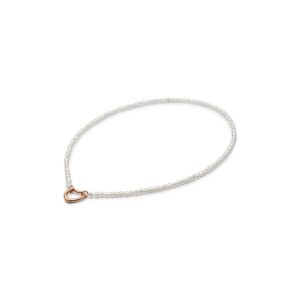 Gaura Pearls Édesvízi Gyöngysor Nyaklánc 14K Rózsa aranyozott 925 Ezüst Szív medállal