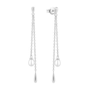 Gaura Pearls Édesvízi Gyöngy Fülbevaló Ródiumozott 925 Ezüsttel